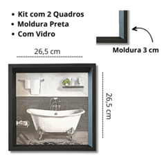 Imagem do Quadros Lavabo Banheiro Pia Banheira Mosaico