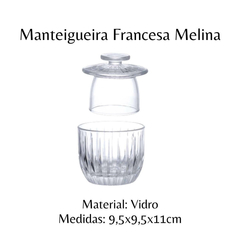 Manteigueira Francesa Melina Vidro Canelado 150ml na internet