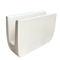 Porta Guardanapo Oasis Cerâmica Textura Branco Hauskraft na internet