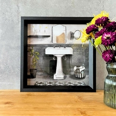 Quadros Lavabo Banheiro Pia Banheira Mosaico - comprar online