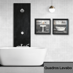 Quadros Lavabo Banheiro Pia Banheira Mosaico - Bruna Store & Decor 