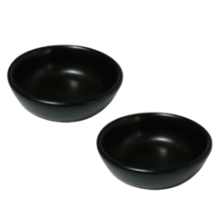 Porta Shoyu Porcelana Preta Manhattan 2 Peças - comprar online