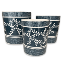 Cachepot Floridos Porcelana Verde Cachepôs Vaso