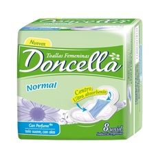 DONCELLA TOALLA NORMAL POCKET CON ALAS CON DESODORANTE x8