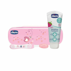 CHICCO SET DE HIGIENE BUCAL + 6M CARTUCHERA METÁLICA