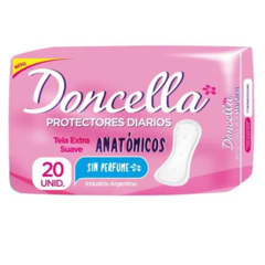 DONCELLA PROTECTOR DIARIO ANATÓMICO SIN PERFUME x20