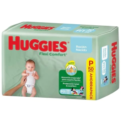 HUGGIES FLEX COMF PEQUEÑO x50 -NUEVO-
