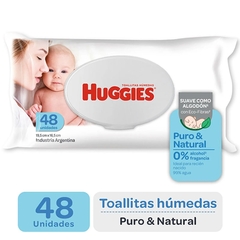 HUGGIES TOALLITAS HÚMEDAS PURO Y NATURAL ( Recien Nacido ) x 80/x 48 - comprar online