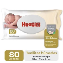 HUGGIES TOALLITAS HÚMEDAS PROTECCION TIPO OLEO CALCAREO DELUXE x80 