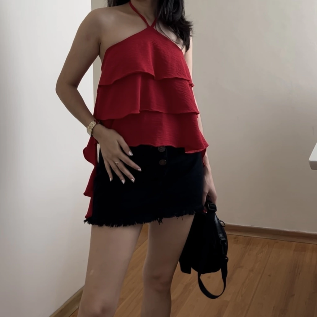 Saia Jeans Preta