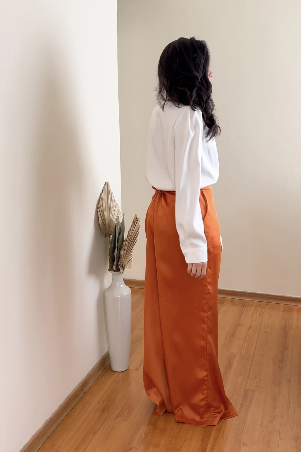 Calça Pantalona Acetinada