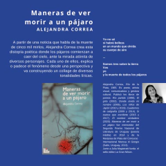 Maneras de ver morir a un pájaro, Alejandra Correa en internet