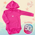 BODY PROTEÇÃO UV C/ CAPUZ PINK