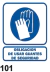Cartel Seguridad Linea Obligación 40 X 45 - Alto Impacto 0.8 Mm