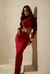 VESTIDO LONGO GOLA ALTA LUIZA