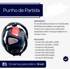 PUNHO CB 500 UNIVERSAL ADAPTAVEL - comprar online