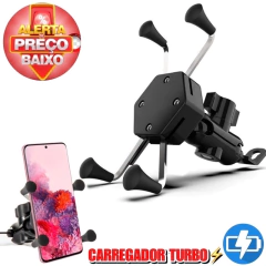 Suporte De Celular Moto Com Carregador Turbo