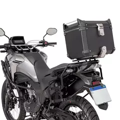BAU ALUMINIO PRETO + BRINDE BASE PARA "XRE, SAHARA, BROS 160, XRE 190" - comprar online