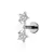 Piercing Estrelas Alternadas Base Reta - comprar online
