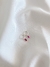 Argolinha Pingente Retangular Pink - loja online