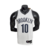 Regata Basquete NBA  do Brooklyn Nets na Cor Branca, Com gola, mangas e laterais da regata com detalhes em Preto, Nomes e Números em preto e silkado  frente e costas, a gola em V e logotipo da Nike no lado direito.