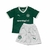 Kit infantil do Palmeiras 2025/26 com camisa verde e shorts brancos
