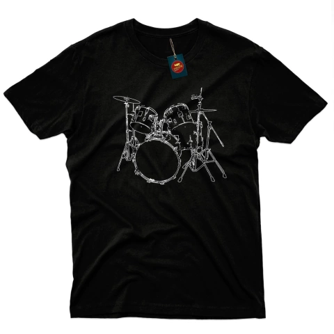 Camiseta Masculina Bateria Instrumentos Musicais Md2