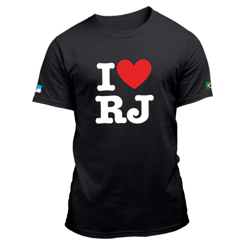 Camiseta Masculina Eu Amo Rio De Janeiro Rj Brasil