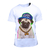 Camiseta Masculina Pet Cachorro Pug Life