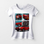 Camisetas Feminina Gol Quadrado Vermelho Pop-art Clássicos