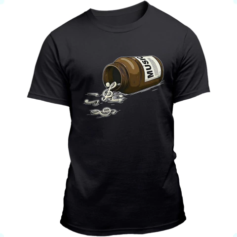 Camiseta Masculina Música É Remédio
