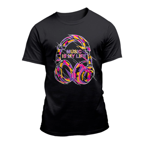 Camiseta Masculina Música É Minha Vida Music Is My Life