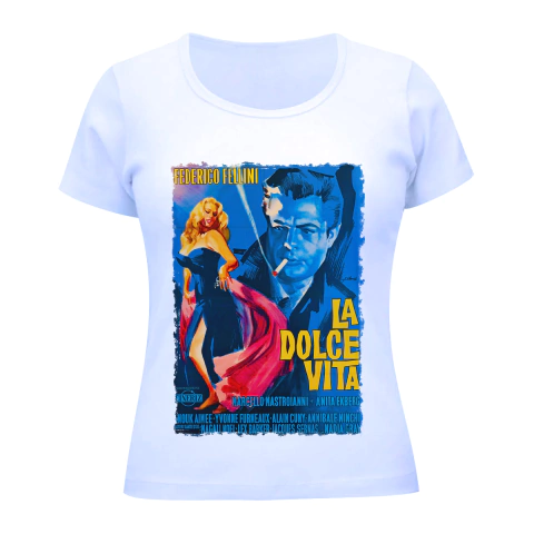 Camiseta Feminina Filme La Dolce Vita Cinema Federico Fellini