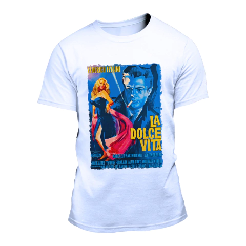 Camiseta Masculina Filme La Dolce Vita Cinema Federico Fellini