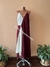 Vestido Vinho e branco Sacada
