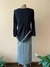 Blusa preta com tela - comprar online