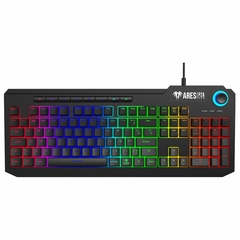 Teclado Membrana Gamdias Ares P2 Preto ABNT2 Full Size Iluminação RGB