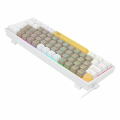 Teclado Mecânico Gamer Fizz RGB Amarelo, Cinza e Branco Switch Marrom - loja online