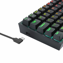 Teclado Mecanico Gamer Redragon Fizz RGB Preto Switch Marrom ABNT2 K617-RGB-B-PT-BROWN - comprar online