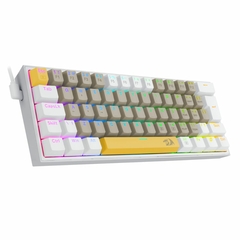 Teclado Mecânico Gamer Fizz RGB Amarelo, Cinza e Branco Switch Marrom - comprar online