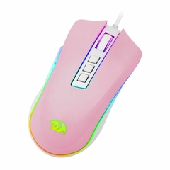 Mouse Gamer Cobra RGB Rosa com Branco