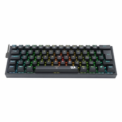 Teclado Mecanico Gamer Redragon Fizz RGB Preto Switch Marrom ABNT2 K617-RGB-B-PT-BROWN na internet