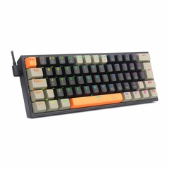 Teclado Mecânico Gamer Fizz RGB Laranja, Preto e Cinza Switch Marrom - comprar online