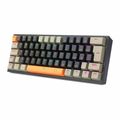 Teclado Mecânico Gamer Fizz RGB Laranja, Preto e Cinza Switch Marrom - loja online