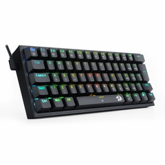 Teclado Mecânico Gamer Fizz RGB Preto USB Tipo C Switch Hotswap DIY Azul