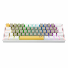 Imagem do Teclado Mecânico Gamer Fizz RGB Amarelo, Cinza e Branco Switch Marrom