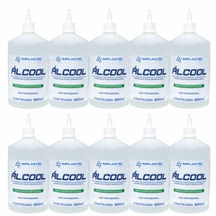 Kit 10 Álcool Isopropílico 99,8% Pci Eletrônicos Circuitos 500ml Implastec