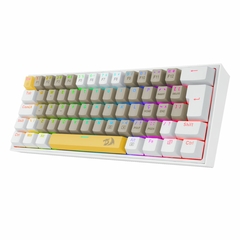 Teclado Mecânico Gamer Fizz RGB Amarelo, Cinza e Branco Switch Marrom na internet