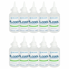 Kit 10 Álcool Isopropílico 99,8% Pci Eletrônicos 110ml Implastec