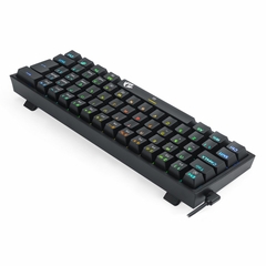 Teclado Mecânico Gamer Fizz RGB Preto USB Tipo C Switch Hotswap DIY Azul - loja online